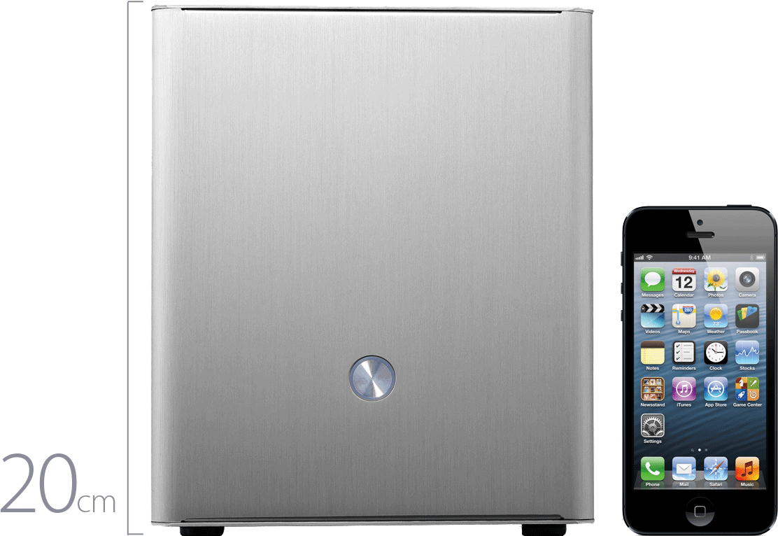 MAQ mini 20cm VS iPhone 5 13.2cm