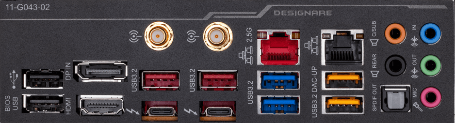 Z490 主機板 I/O